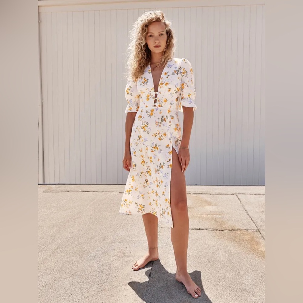 NWT Reformation Maribel Linen Dress
